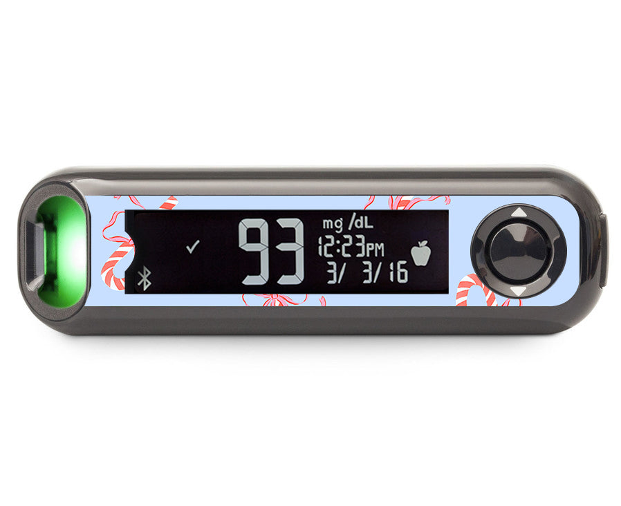 Candy Cane Lane Bayer Contour© Next One Glucometer Sticker - Pump Peelz Candy Cane Lane Bayer Contour© Next One Glucometer Sticker - Pump Peelz