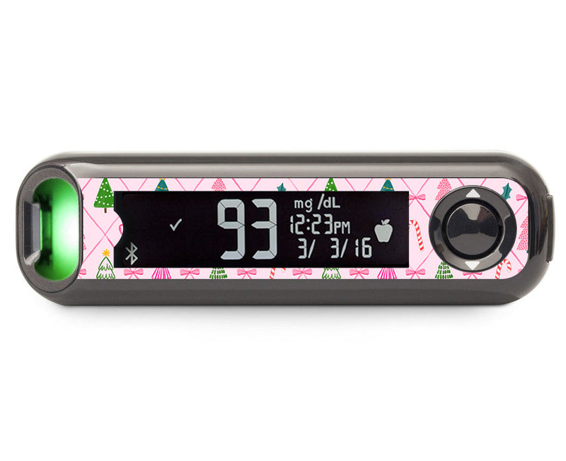 Coquette Christmas Bayer Contour© Next One Glucometer Sticker - Pump Peelz Coquette Christmas Bayer Contour© Next One Glucometer Sticker - Pump Peelz