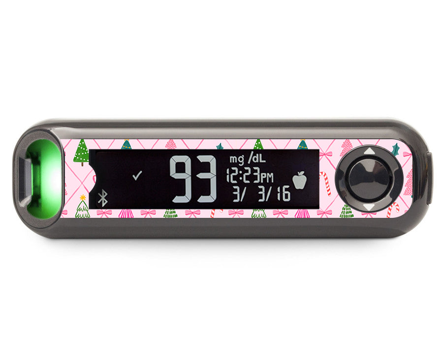 Coquette Christmas Bayer Contour© Next One Glucometer Sticker - Pump Peelz Coquette Christmas Bayer Contour© Next One Glucometer Sticker - Pump Peelz