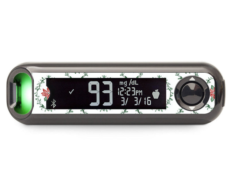 Poinsettia Parade Bayer Contour© Next One Glucometer Sticker - Pump Peelz Poinsettia Parade Bayer Contour© Next One Glucometer Sticker - Pump Peelz