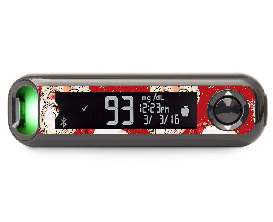 Jolly Old Saint Nick Bayer Contour© Next One Glucometer Sticker - Pump Peelz Jolly Old Saint Nick Bayer Contour© Next One Glucometer Sticker - Pump Peelz