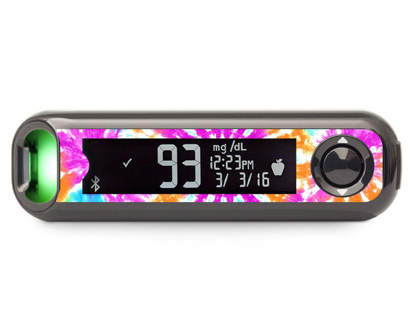 Neon Tie Dye Bayer Contour© Next One Glucometer Neon Tie Dye Bayer Contour© Next One Glucometer