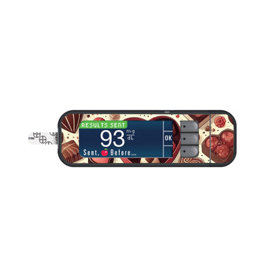 Chocolate Love Sticker for Bayer Contour Next Glucometer Chocolate Love Sticker for Bayer Contour Next Glucometer