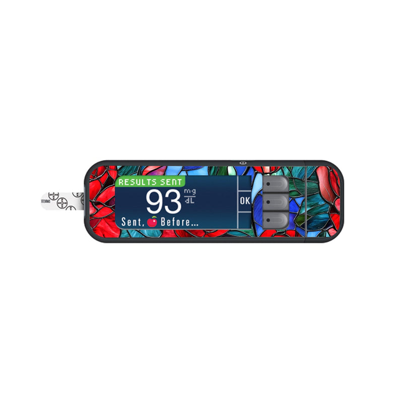 Crimson Blooms Sticker for Bayer Contour Next Glucometer Crimson Blooms Sticker for Bayer Contour Next Glucometer