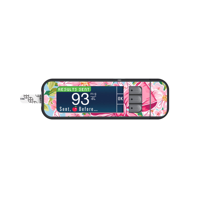 Blossom Bows Sticker for Bayer Contour Next Glucometer Blossom Bows Sticker for Bayer Contour Next Glucometer