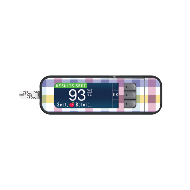 Spring Plaid Sticker for Bayer Contour Next Glucometer Spring Plaid Sticker for Bayer Contour Next Glucometer