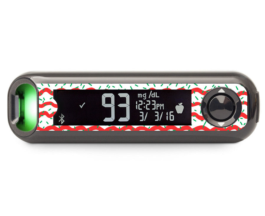 Christmas Icing Bayer Contour© Next One Glucometer Sticker - Pump Peelz Christmas Icing Bayer Contour© Next One Glucometer Sticker - Pump Peelz