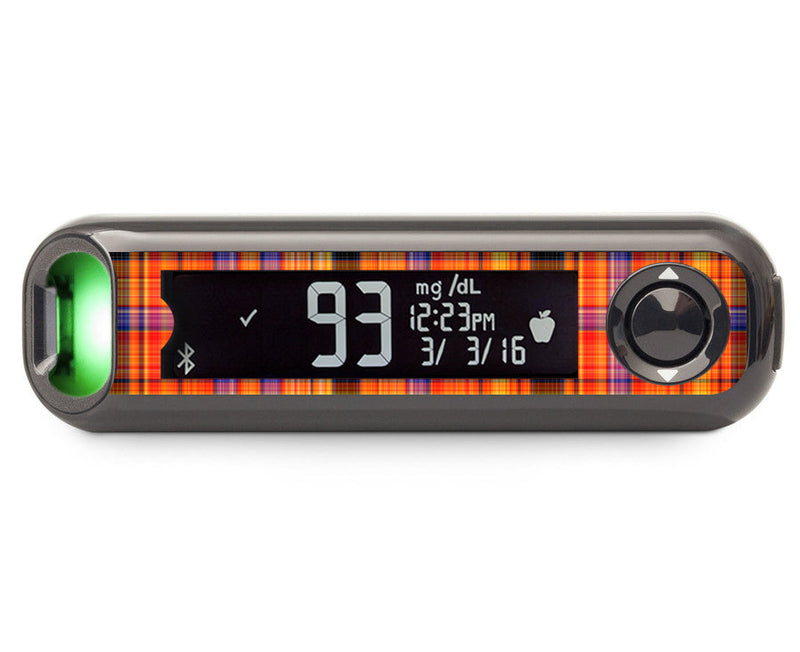 Pumpkin Plaid Bayer Contour© Next One Glucometer Sticker - Pump Peelz Pumpkin Plaid Bayer Contour© Next One Glucometer Sticker - Pump Peelz