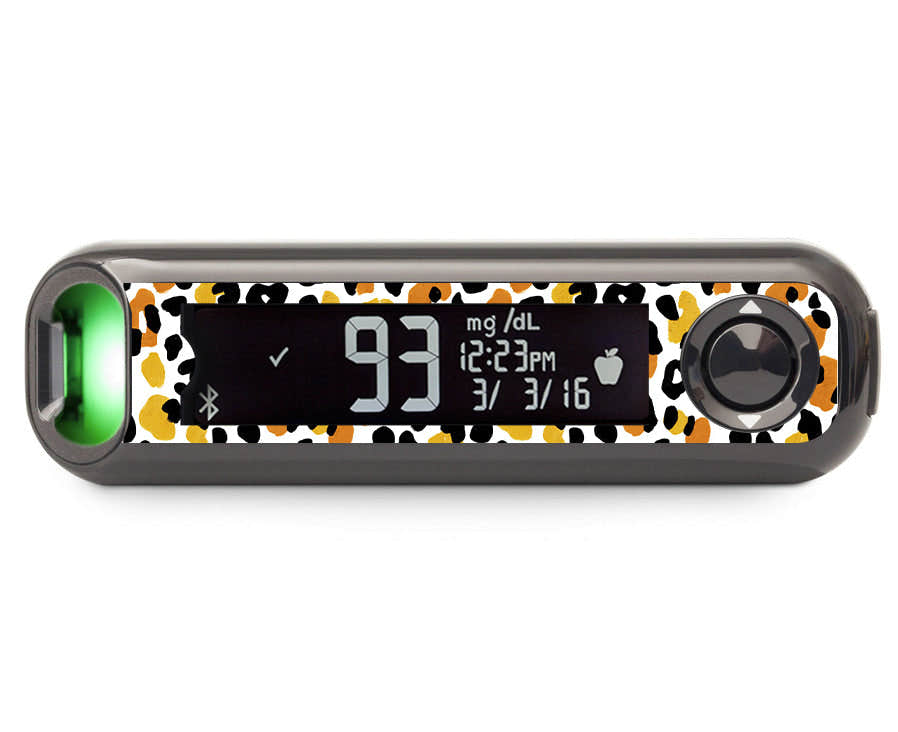 Golden Leopard Bayer Contour© Next One Glucometer Sticker - Pump Peelz