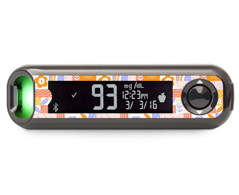 Wildflower Doodle Bayer Contour© Next One Glucometer Sticker - Pump Peelz Wildflower Doodle Bayer Contour© Next One Glucometer Sticker - Pump Peelz