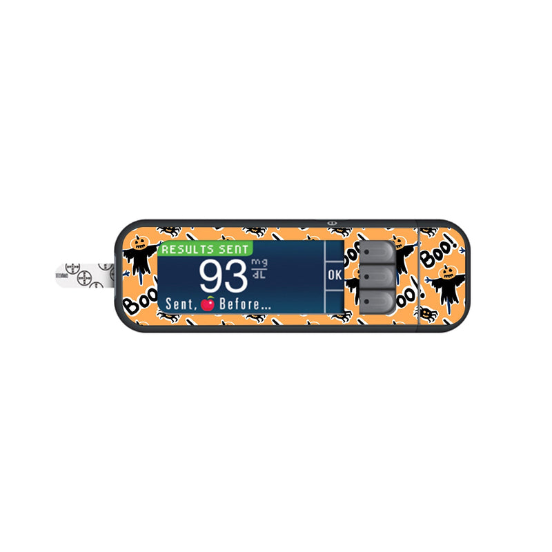 Pumpkin Boo Bayer Contour Next Glucometer Sticker - Pump Peelz Pumpkin Boo Bayer Contour Next Glucometer Sticker - Pump Peelz