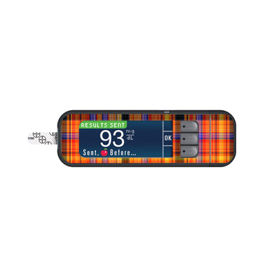 Pumpkin Plaid Bayer Contour Next Glucometer Sticker - Pump Peelz Pumpkin Plaid Bayer Contour Next Glucometer Sticker - Pump Peelz
