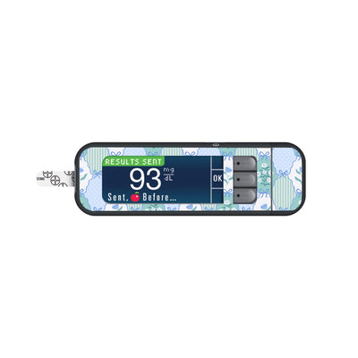 Cottage Bows Bayer Contour Next Glucometer Sticker - Pump Peelz Cottage Bows Bayer Contour Next Glucometer Sticker - Pump Peelz
