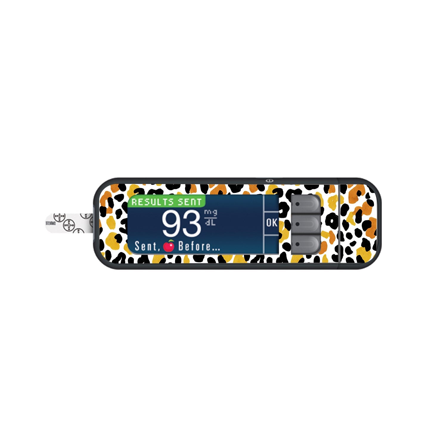 Golden Leopard Bayer Contour Next Glucometer Sticker - Pump Peelz Golden Leopard Bayer Contour Next Glucometer Sticker - Pump Peelz
