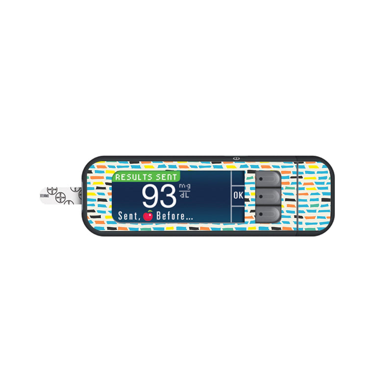 Colorful Sticks Bayer Contour Next Glucometer Sticker - Pump Peelz Colorful Sticks Bayer Contour Next Glucometer Sticker - Pump Peelz