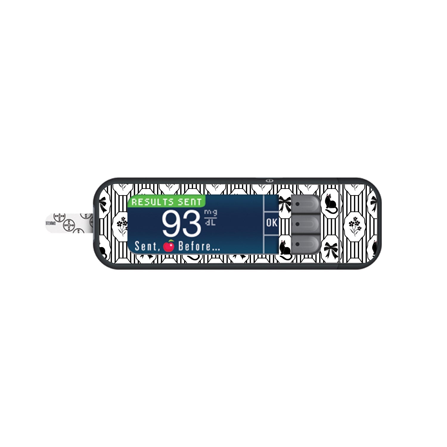 Midnight Cat Bayer Contour Next Glucometer Sticker - Pump Peelz Midnight Cat Bayer Contour Next Glucometer Sticker - Pump Peelz