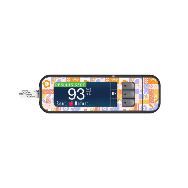 Wildflower Doodle Bayer Contour Next Glucometer Sticker - Pump Peelz Wildflower Doodle Bayer Contour Next Glucometer Sticker - Pump Peelz