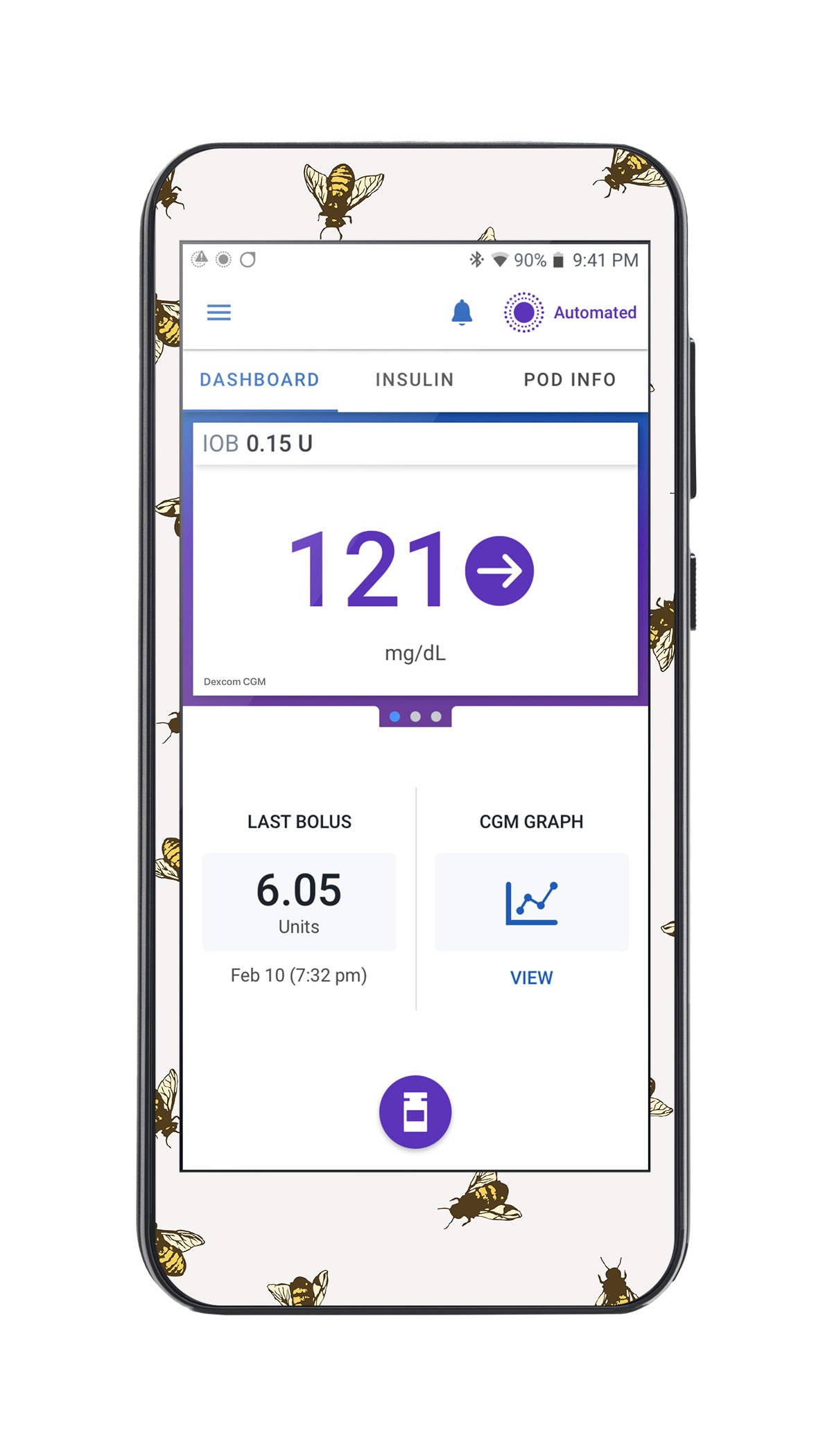 Bees Sticker for Omnipod® 5 Controller – Pump Peelz Bees Sticker for Omnipod® 5 Controller – Pump Peelz