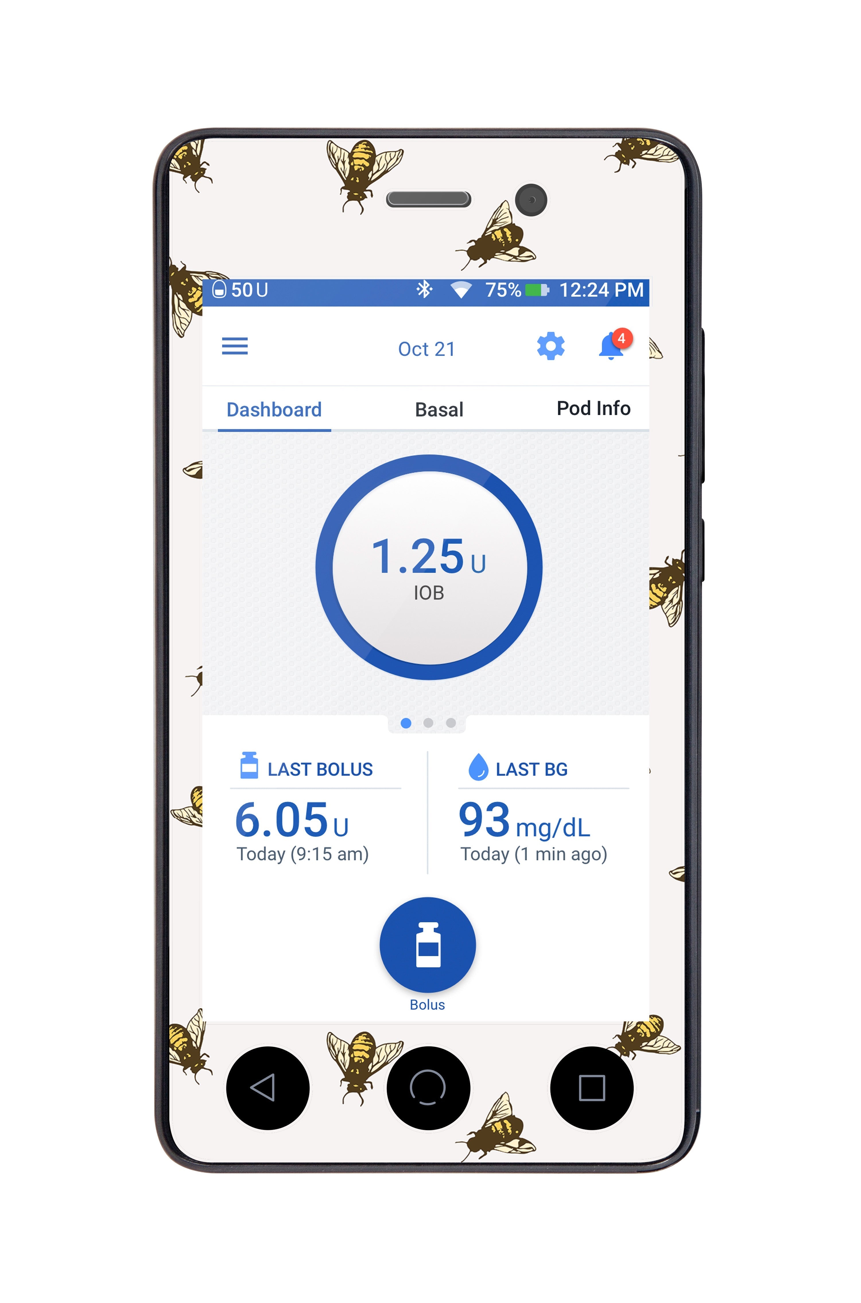 Bees Sticker for Omnipod DASH® PDM – Pump Peelz Bees Sticker for Omnipod DASH® PDM – Pump Peelz