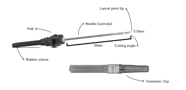 Blood Collection Needle Pen Type (22G x 1") Blood Collection Needle Pen Type (22G x 1")