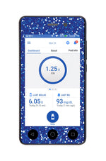Blue Confetti Sticker for Omnipod DASH® PDM – Pump Peelz Blue Confetti Sticker for Omnipod DASH® PDM – Pump Peelz