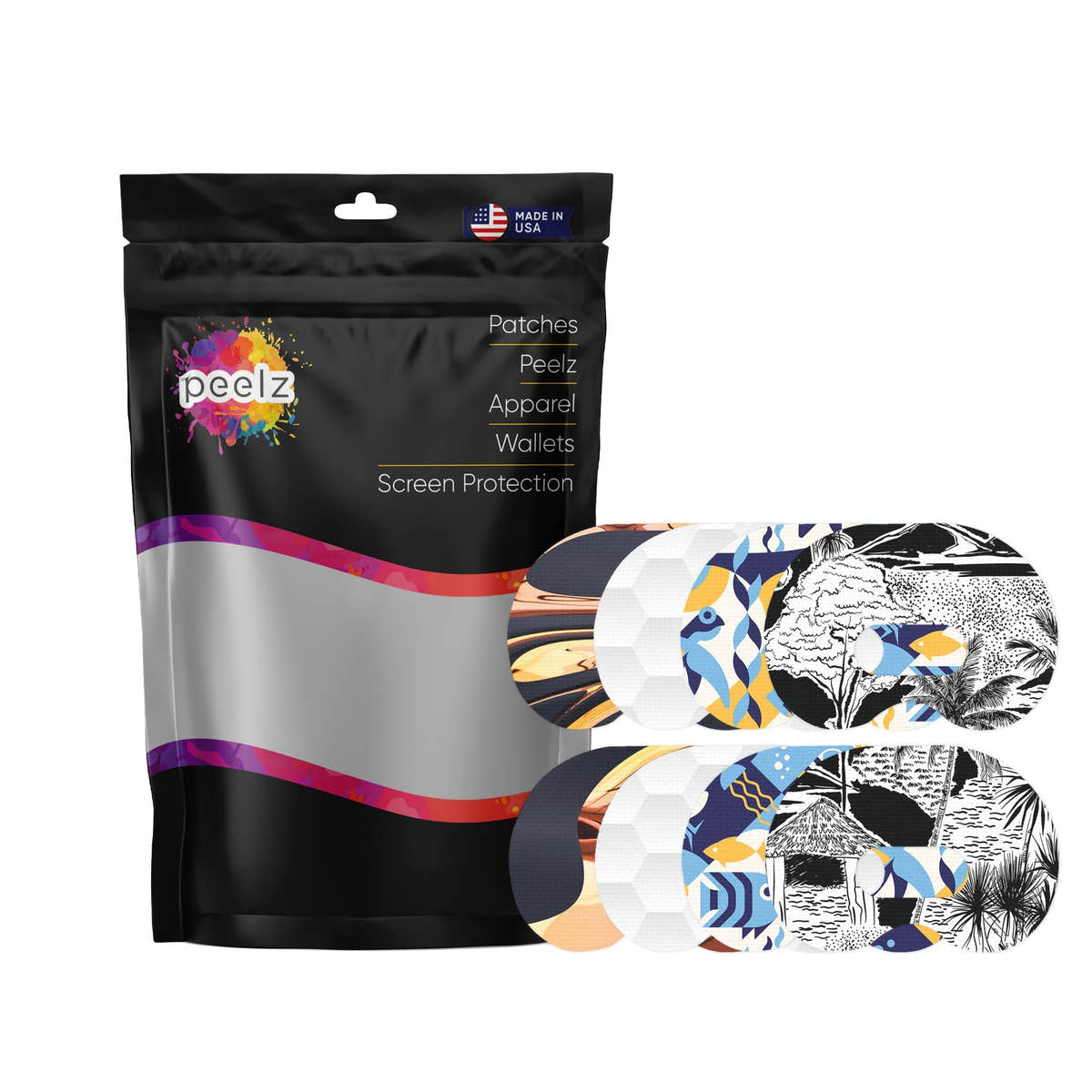 Boys Summer Variety Medtronic Guardian Connect Patch Tape - Pump Peelz Boys Summer Variety Medtronic Guardian Connect Patch Tape - Pump Peelz