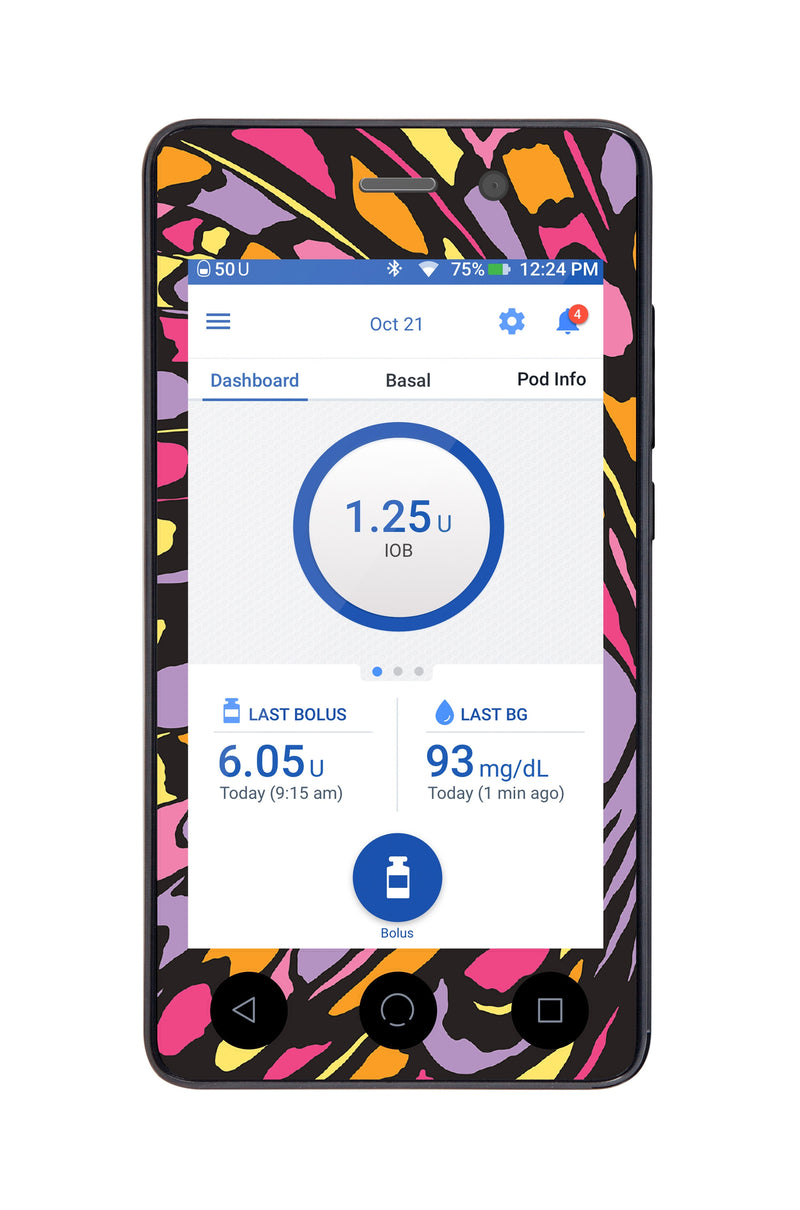 Butterfly Wing Sticker for Omnipod DASH® PDM – Pump Peelz Butterfly Wing Sticker for Omnipod DASH® PDM – Pump Peelz