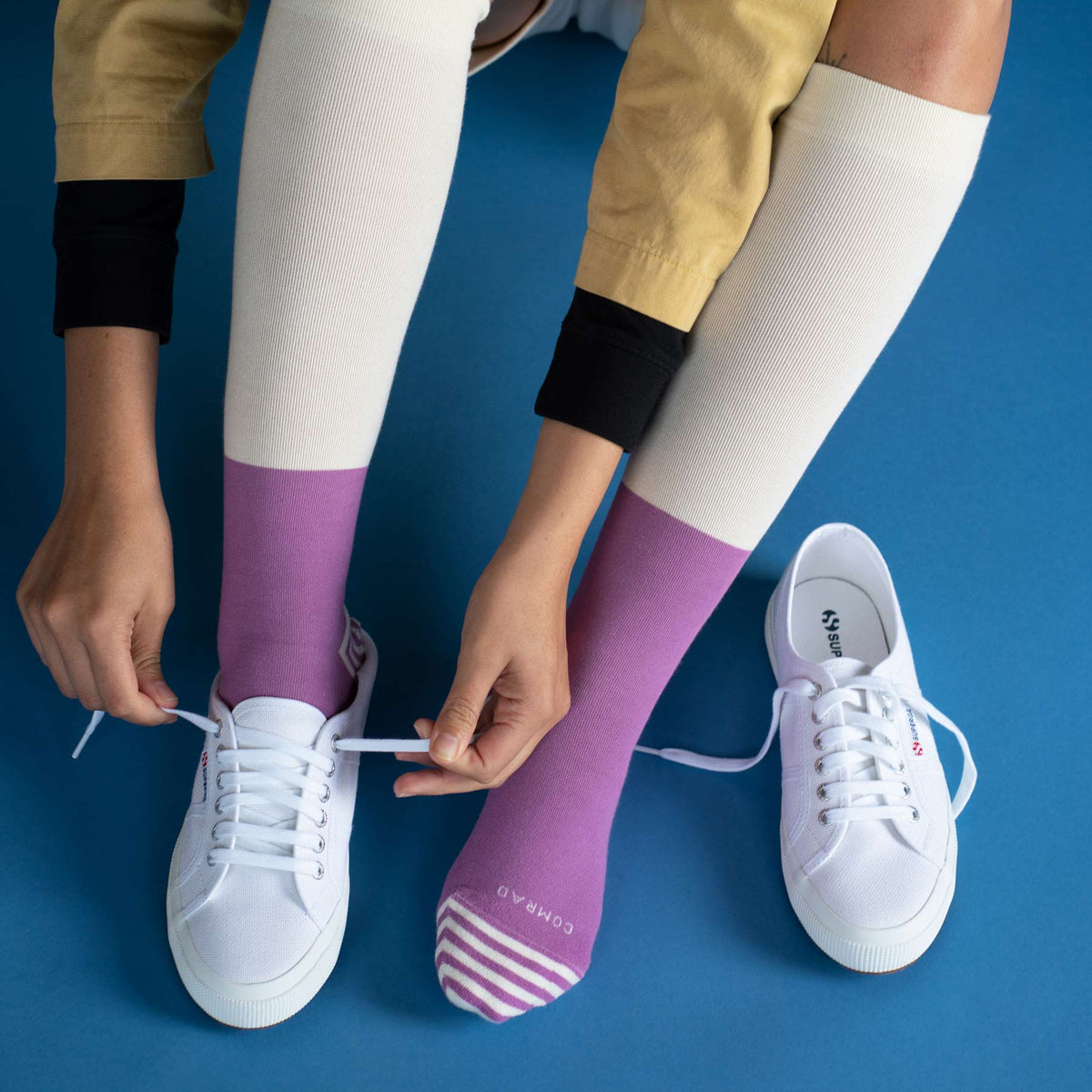 CloudCotton Compression Socks - Colorblock CloudCotton Compression Socks - Colorblock