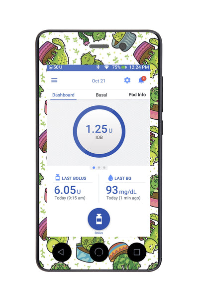 Cactus Cat Sticker for Omnipod DASH® PDM – Pump Peelz Cactus Cat Sticker for Omnipod DASH® PDM – Pump Peelz