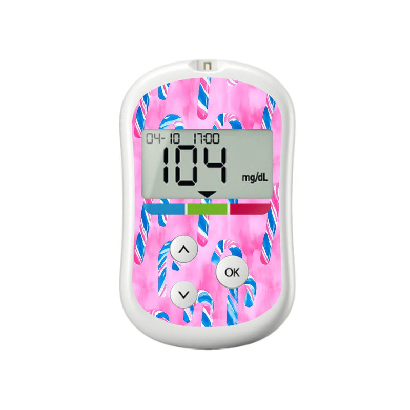 Candy Canes Sticker for OneTouch Verio Flex Glucometer Candy Canes Sticker for OneTouch Verio Flex Glucometer
