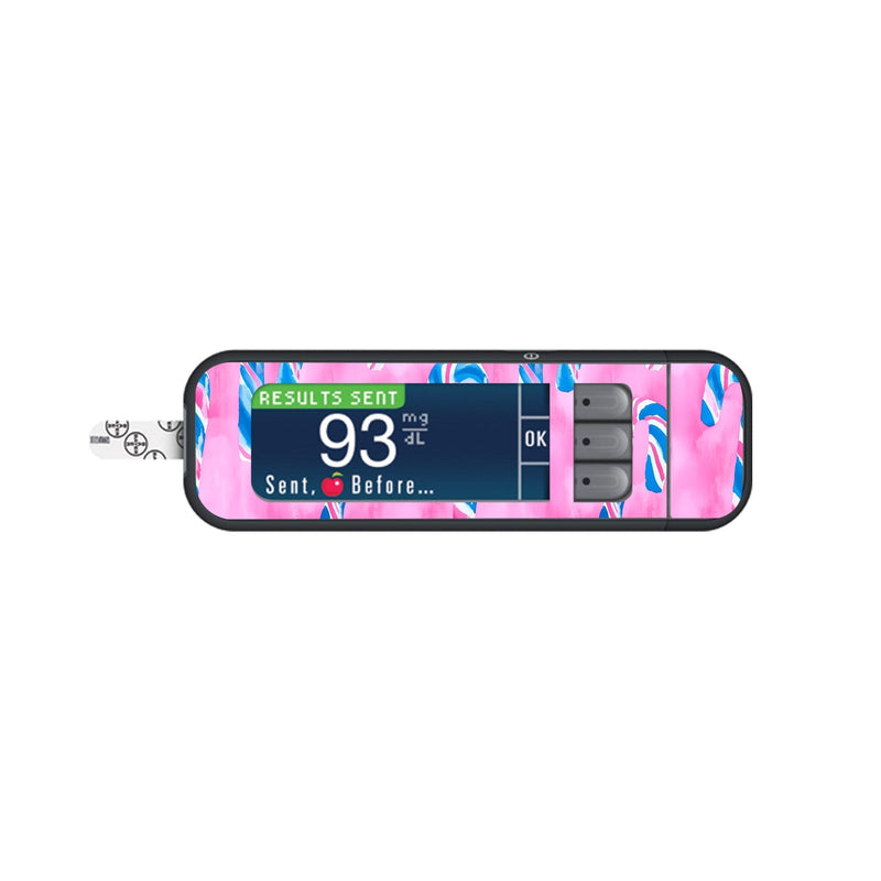 Candy Canes Sticker for Bayer Contour Next Glucometer Candy Canes Sticker for Bayer Contour Next Glucometer