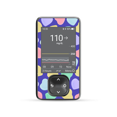 Candy Hearts DEXCOM G7 and Stelo and G6 Touchscreen Receiver Sticker Candy Hearts DEXCOM G7 and Stelo and G6 Touchscreen Receiver Sticker