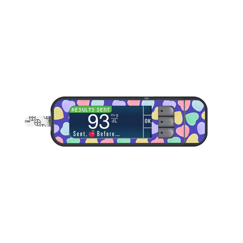 Candy Hearts Sticker for Bayer Contour Next Glucometer Candy Hearts Sticker for Bayer Contour Next Glucometer