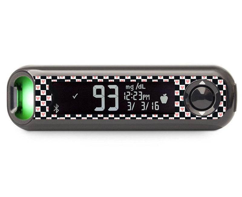 Checkered Hearts Bayer Contour© Next One Glucometer Checkered Hearts Bayer Contour© Next One Glucometer