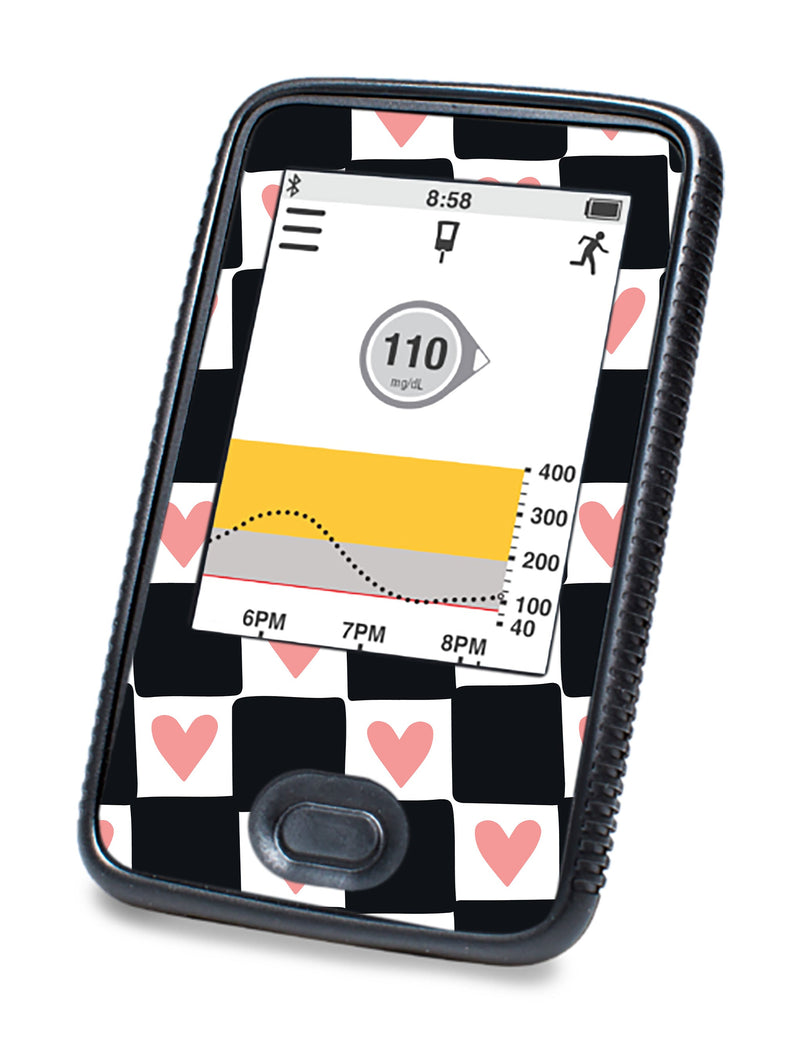 Checkered Hearts DEXCOM G6 Touchscreen Receiver Checkered Hearts DEXCOM G6 Touchscreen Receiver