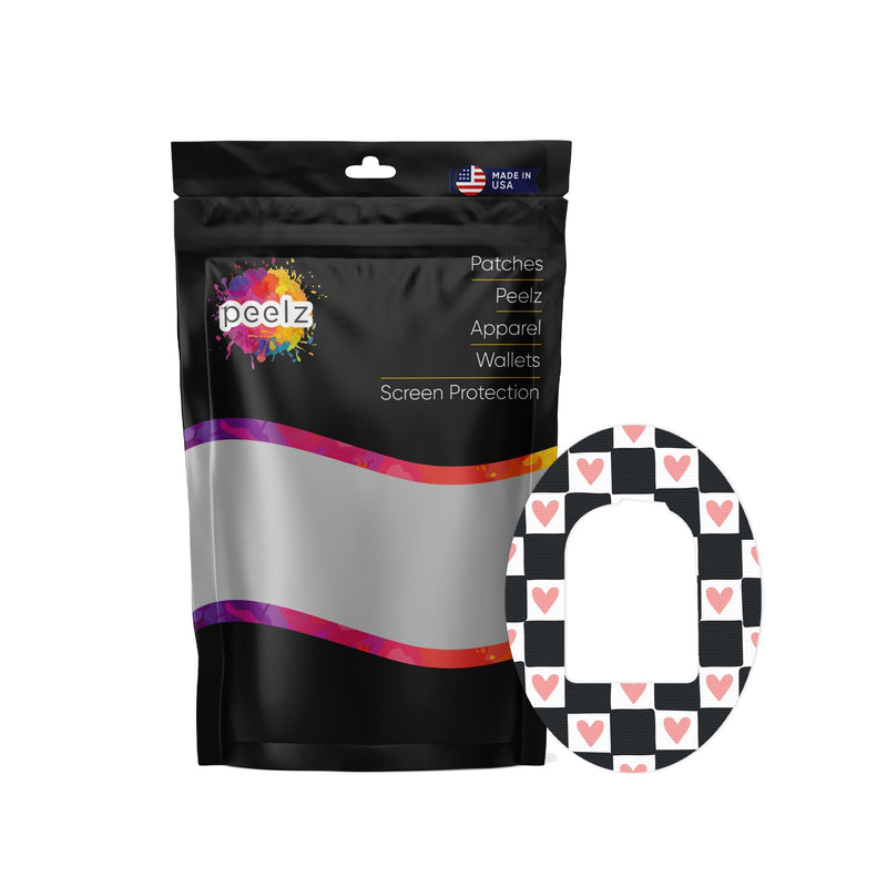 Checkered Hearts Pod Patch Tape - Pump Peelz Checkered Hearts Pod Patch Tape - Pump Peelz