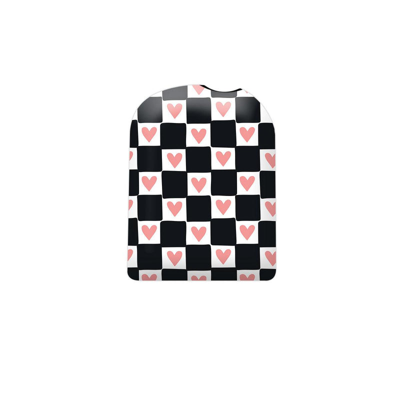 Checkered Hearts Pod Sticker – Pump Peelz Checkered Hearts Pod Sticker – Pump Peelz