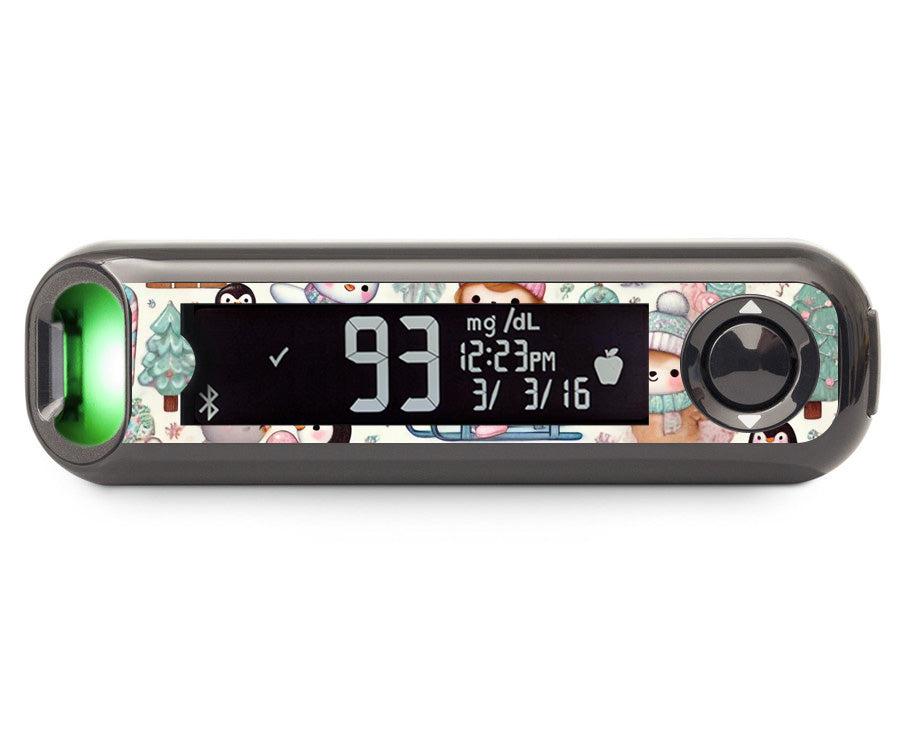 Christmas Scene Sticker for Bayer Contour© Next One Glucometer Christmas Scene Sticker for Bayer Contour© Next One Glucometer