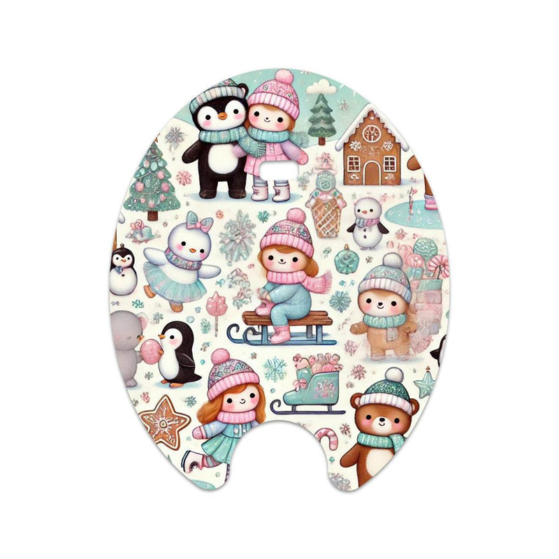 Christmas Scene Sticker for Eversense Smart Transmitter Christmas Scene Sticker for Eversense Smart Transmitter