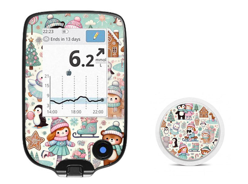 Christmas Scene Sticker for Freestyle Libre 2 Christmas Scene Sticker for Freestyle Libre 2