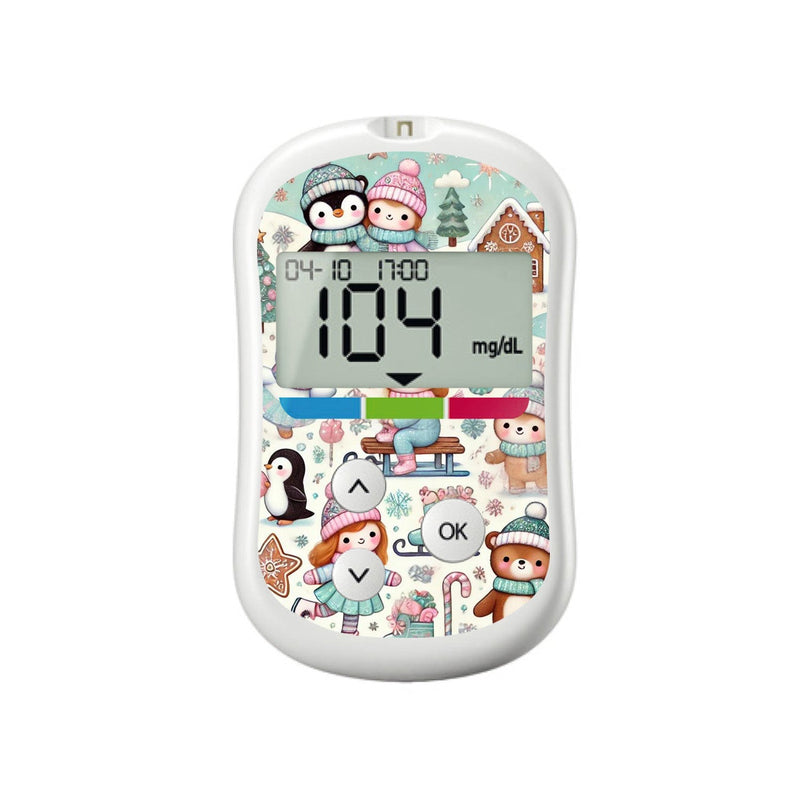 Christmas Scene Sticker for OneTouch Verio Flex Glucometer Christmas Scene Sticker for OneTouch Verio Flex Glucometer