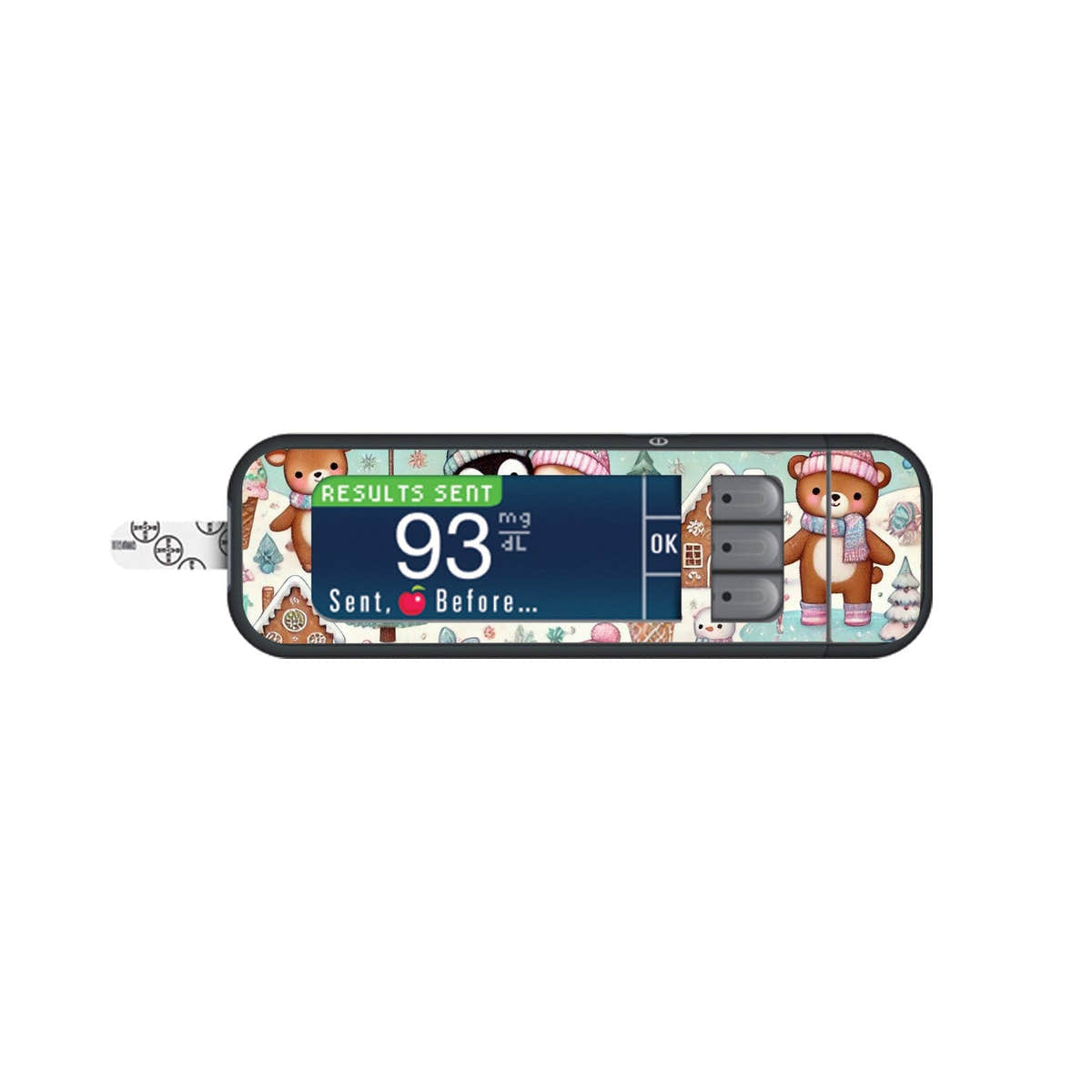 Christmas Scene Sticker for Bayer Contour Next Glucometer