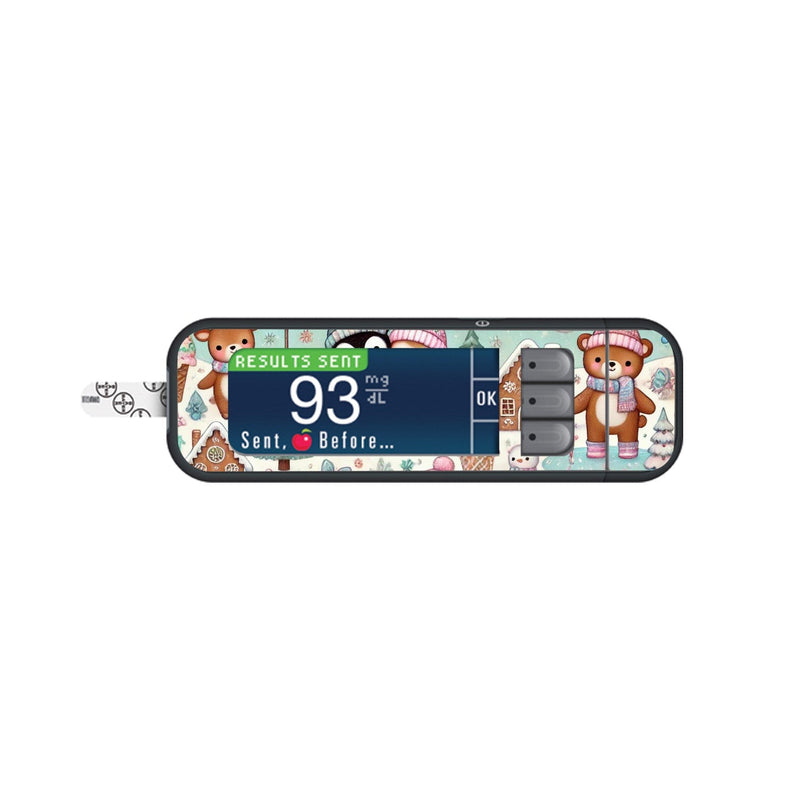 Christmas Scene Sticker for Bayer Contour Next Glucometer Christmas Scene Sticker for Bayer Contour Next Glucometer