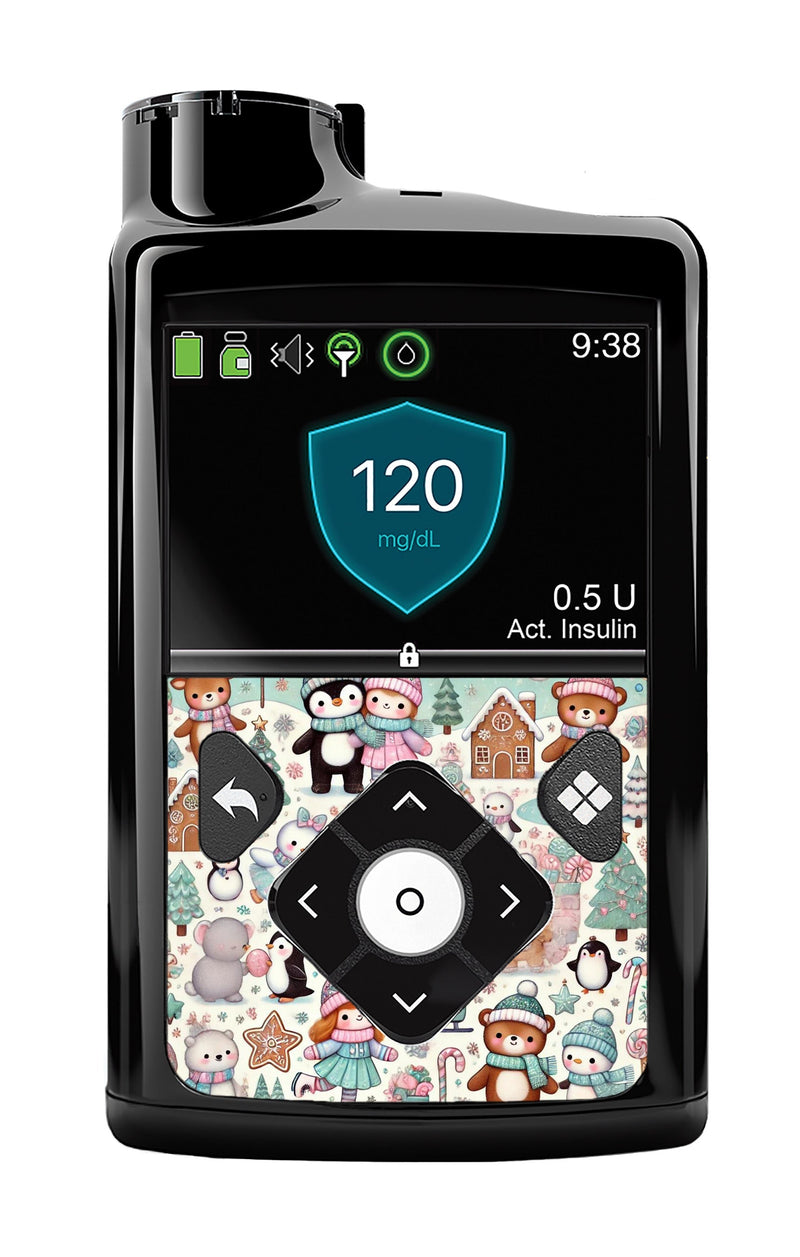 Christmas Scene Sticker for Medtronic MiniMed 770G & 780G Christmas Scene Sticker for Medtronic MiniMed 770G & 780G