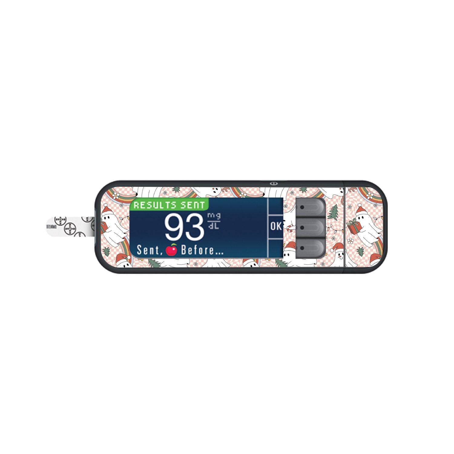 Christmas Spirits Sticker for Bayer Contour Next Glucometer Christmas Spirits Sticker for Bayer Contour Next Glucometer