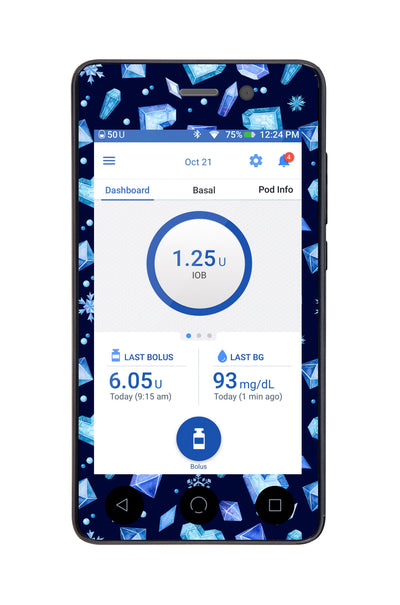 Cold Heart Sticker for Omnipod DASH® PDM – Pump Peelz Cold Heart Sticker for Omnipod DASH® PDM – Pump Peelz