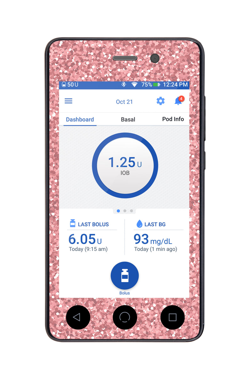 Confetti Sticker for Omnipod DASH® PDM – Pump Peelz Confetti Sticker for Omnipod DASH® PDM – Pump Peelz
