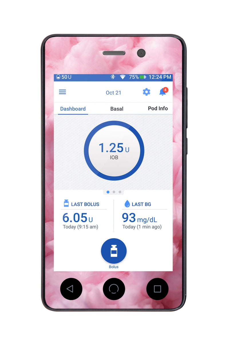 Cotton Candy Sticker for Omnipod DASH® PDM – Pump Peelz Cotton Candy Sticker for Omnipod DASH® PDM – Pump Peelz