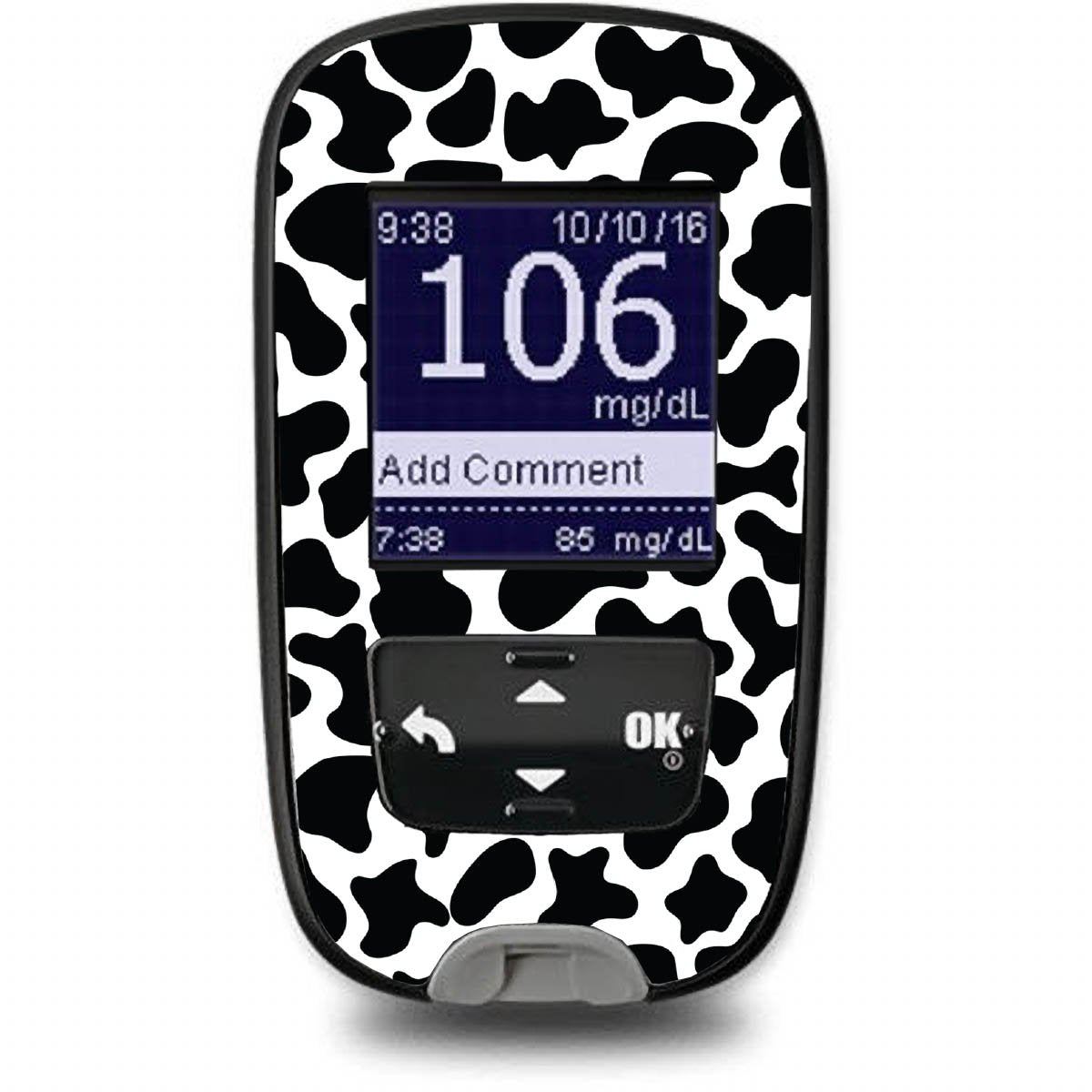 Cow Print Sticker for the Accu-Chek Guide Glucometer Cow Print Sticker for the Accu-Chek Guide Glucometer