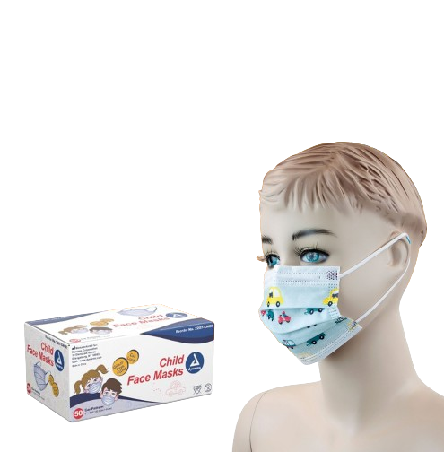 Dynarex Child Face Mask - 50ea/bx, 12bxs/cs (600 Count) Dynarex Child Face Mask - 50ea/bx, 12bxs/cs (600 Count)